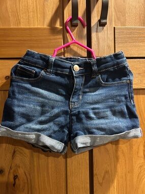 wonder nation Dark Blue Rolled-Hem Denim Shorts